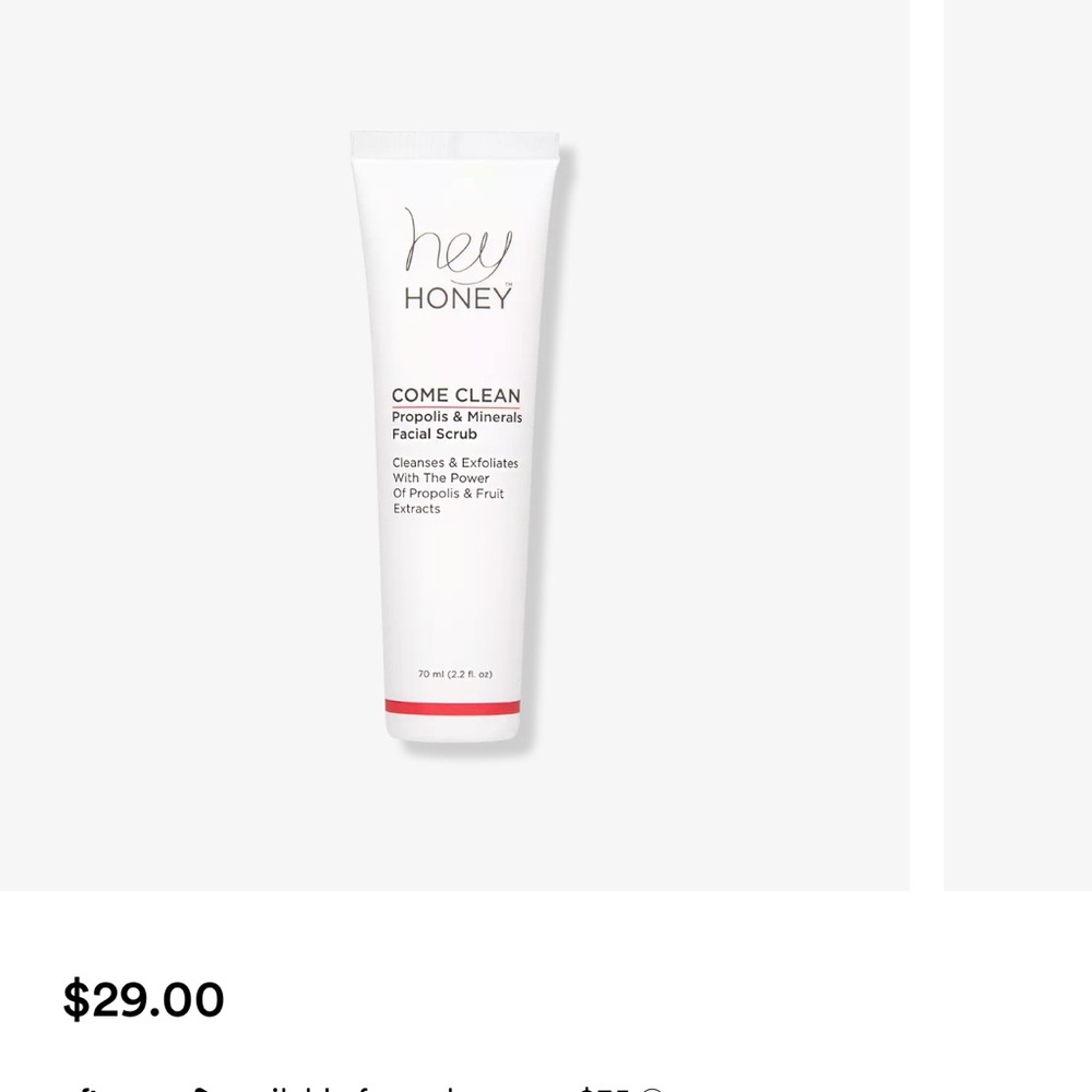 hey honey come clean face scrub!! got it in my ipsy bag!